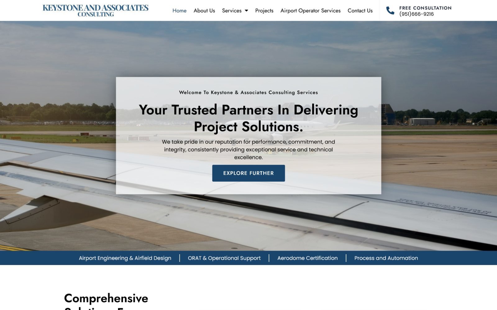 Keystone & Associates Consulting website designed and built by Developers Dom